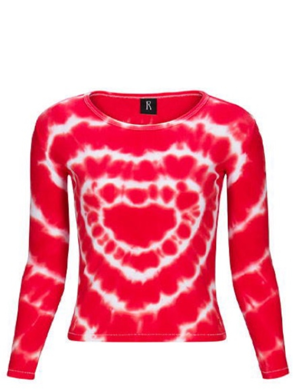 Realisation Par Heart Red and White Tie-Dye Long Sleeve Tee